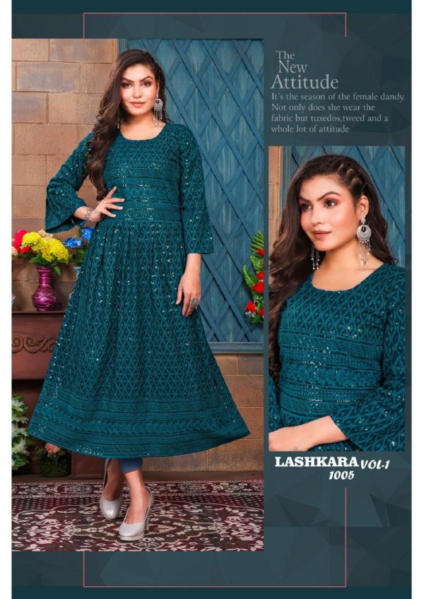 Beauty Lashkara Vol 1 Rayon Exclusive Designer Kurti Collection